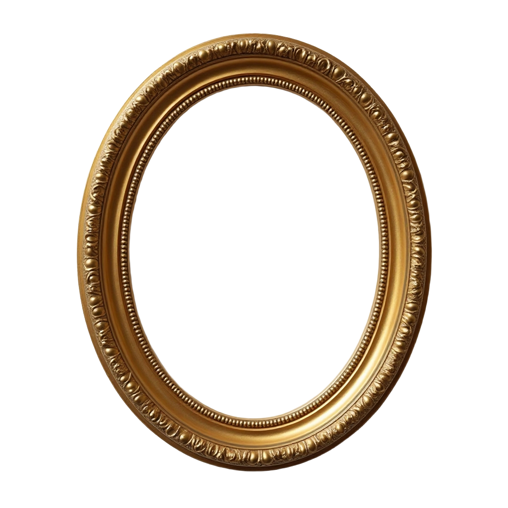 Golden Oval Frame